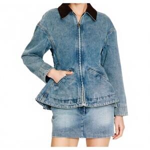 NEW LINE AND DOT mottie denim jacket in blue